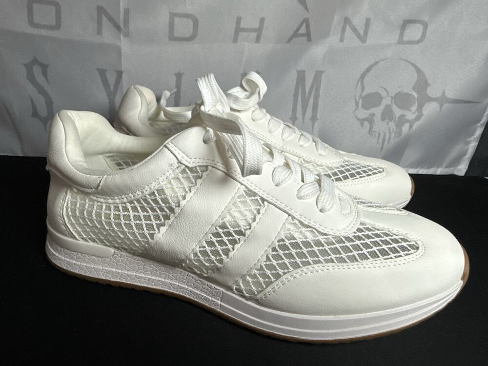 Dolce Vita JAMMY White Mesh Sneakers Women’s Size 9 New With Blemishes